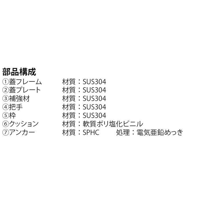MSES-M-600 フロアーハッチ 充填用 屋内外用一般形 ステンレス製 把手ロック式【セール開催中】