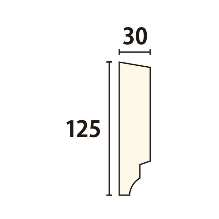 SLA122 サンライトモール Aシリーズ 125mm×30mm（長さ1980mm） 発泡スチロール