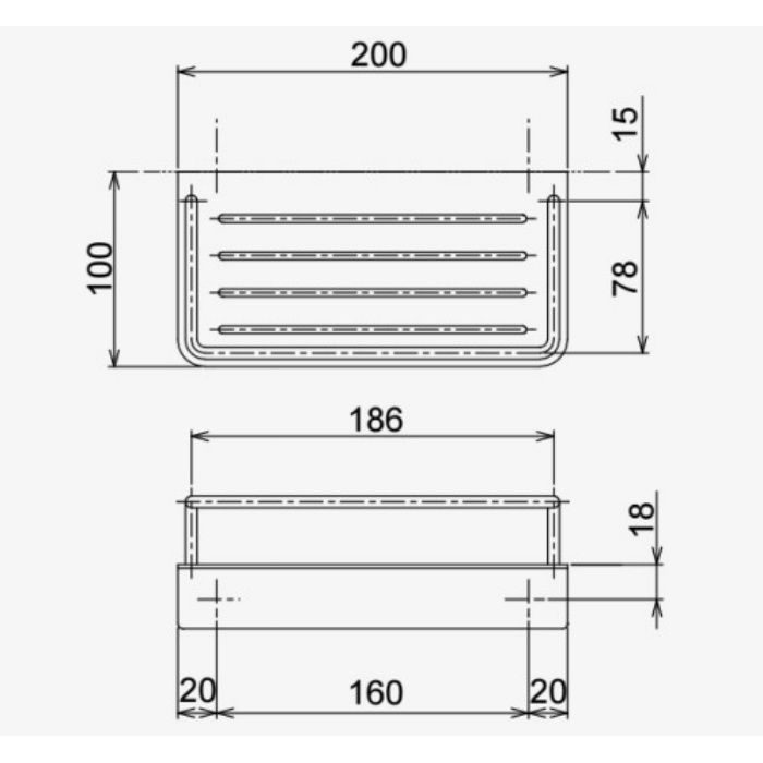 R9101-200 ストリームR・シリーズ 化粧棚 W200 リラインス【アウン