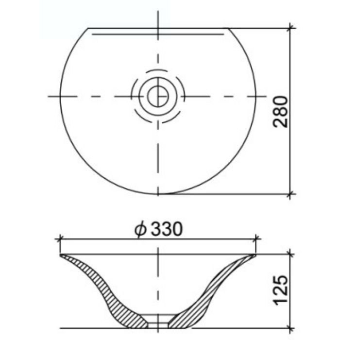 LSM4C-TU モノクローム・シリーズ 置き型手洗器 艶白 リラインス