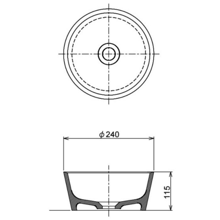 LSM6S-SU モノクローム・シリーズ 置き型手洗器 墨染【セール開催中