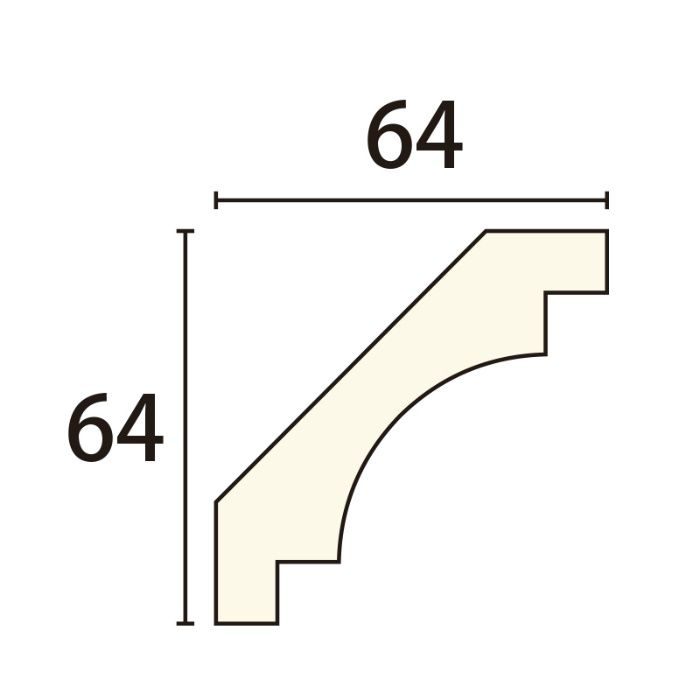 AC461S 早技サンメント 内装用 木製トメ加工材 カバータイプ 出隅材（64×64） 111×111×71mm