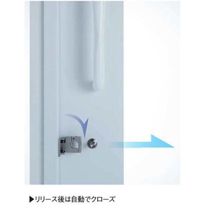 HK-100-L 引戸ストッパー ユニキャッチ 左仕様 亜鉛ダイキャスト／サテンニッケル