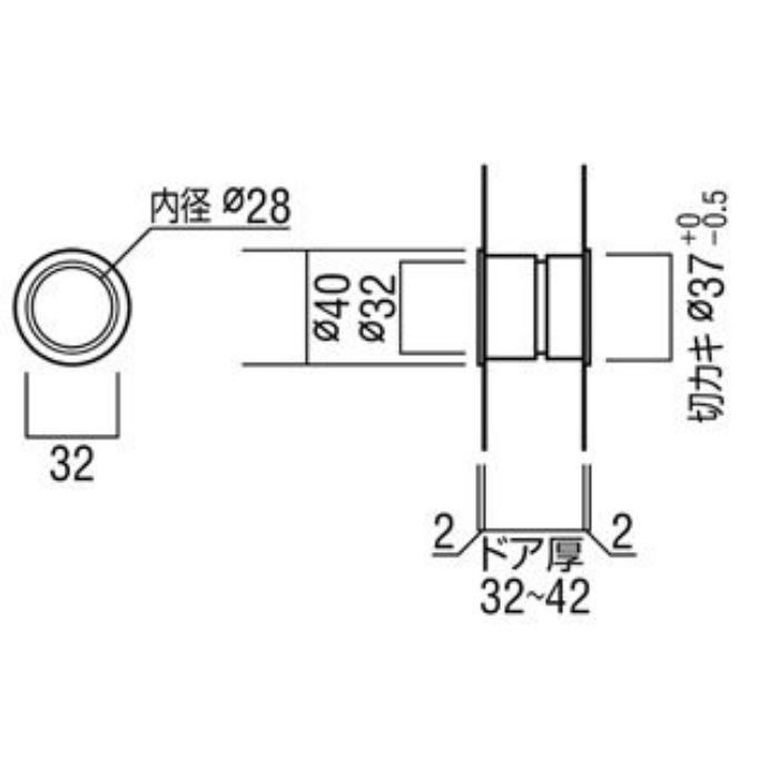 UCW-400-40-42 丸窓 チェックウィンドウ アルミ ユニフロストシルバー