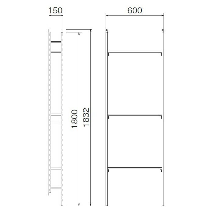 MR4103 ユニットシェルフ 高さ1800mm アイボリー【セール開催中