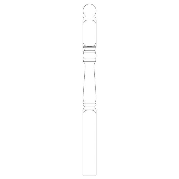 【入荷待ち】PS541013AY 木製サンピューラ 内装用 親柱 No.54 105×105×1350mm アユース材