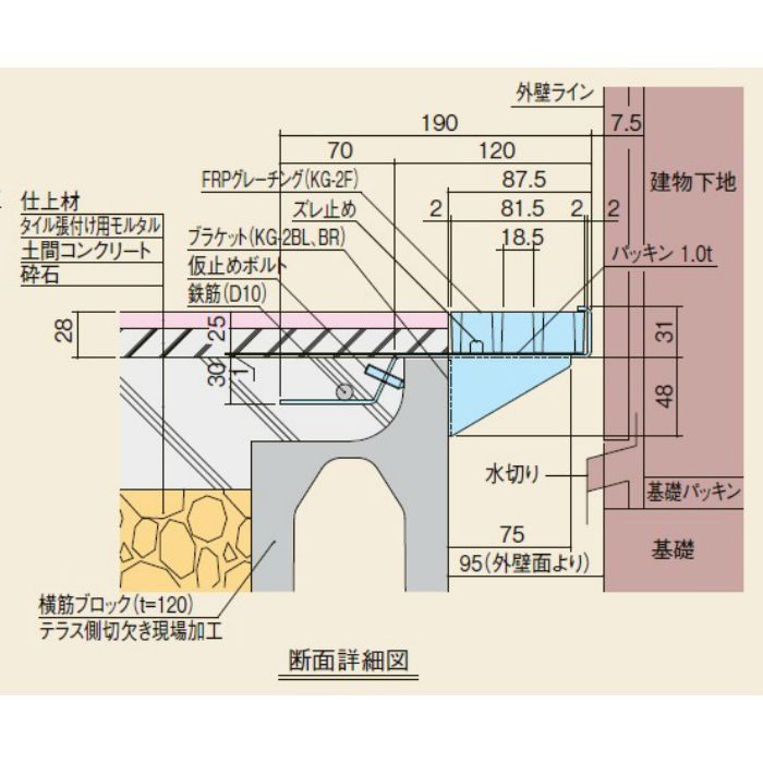 KG-2 換気用 グレーチング グレー
