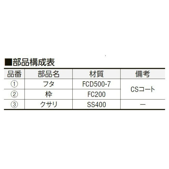 CHUBU マンホールカバー CMD-1-350N (重荷重用) 通販