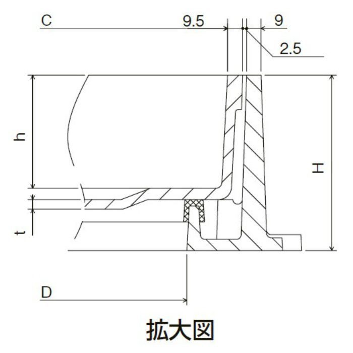 MID-1-500 インターロッキングブロック用 化粧鉄蓋
