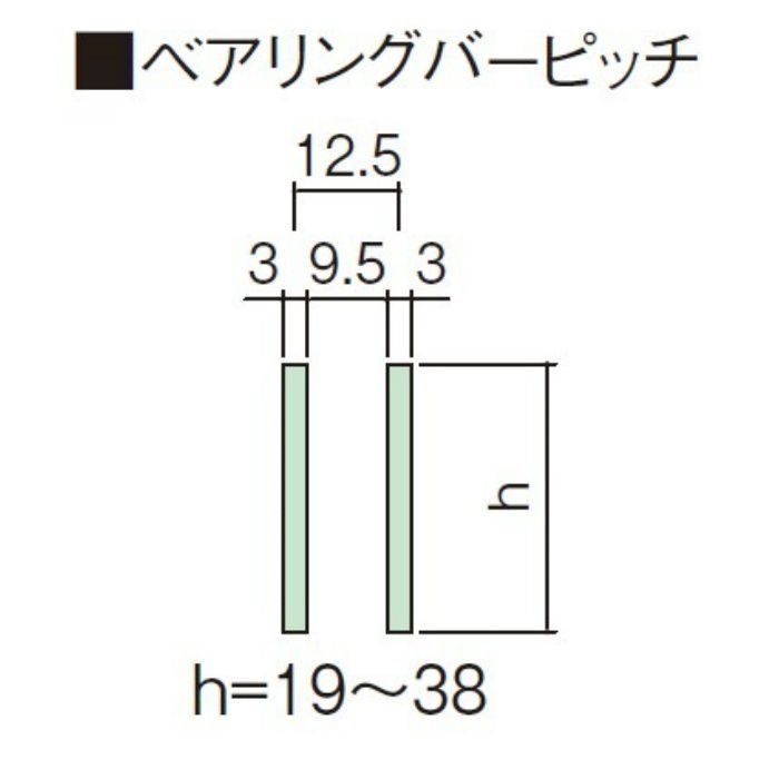 CHU-338-36 細目U字溝用 スチールグレーチング