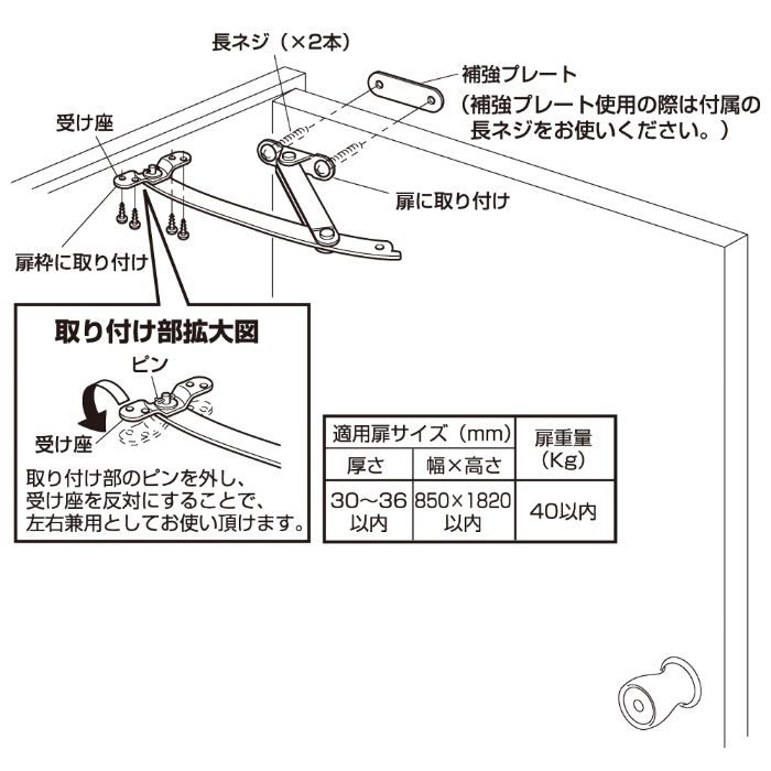 ドア金物 ベンリー アームストッパー