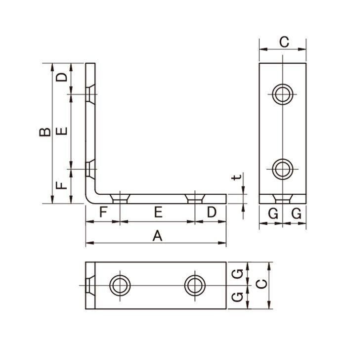 SH-RSA40-4040 建物設備付属金物 ステンレス特厚金折