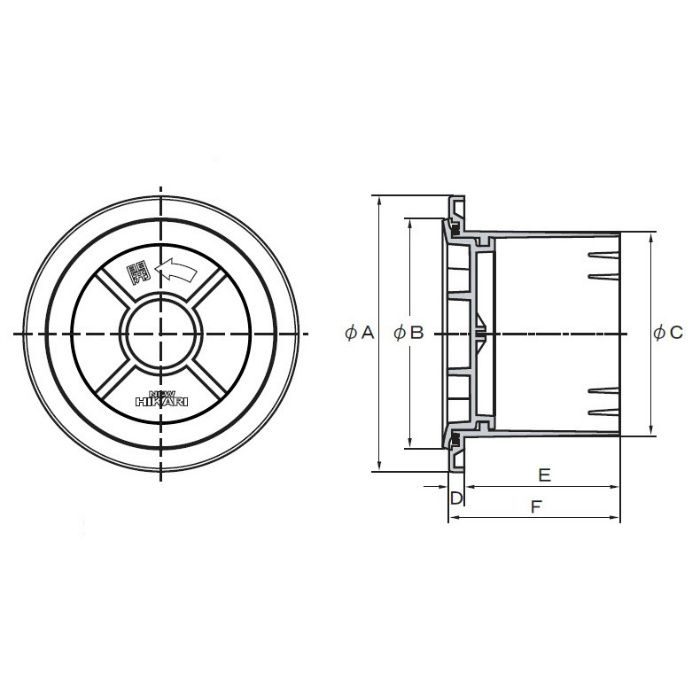 SH-CCP50 建物設備付属金物 樹脂製クーラーキャップ φ50