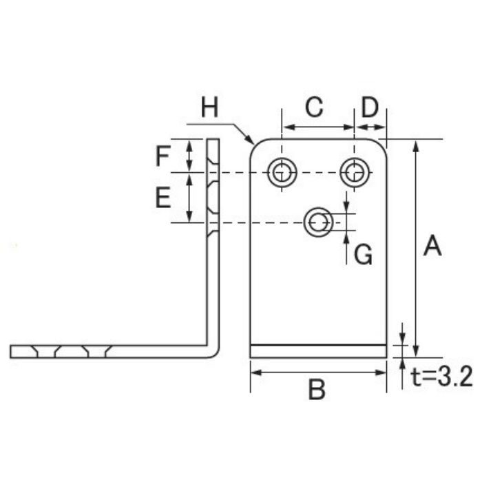 SH-RTA100-40W 建物設備付属金物 カラーワイドアングル 40
