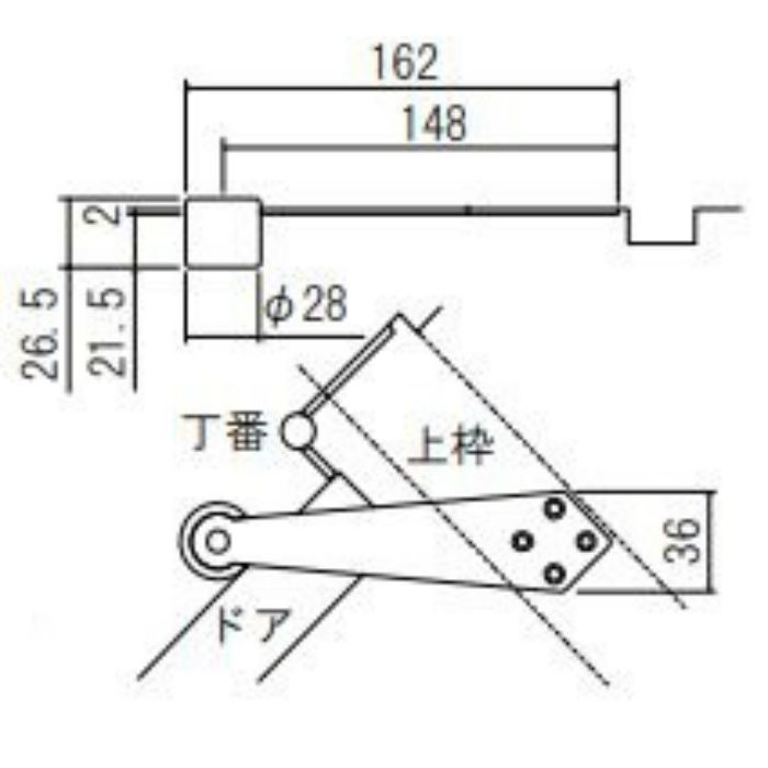 SH-TU150W NEW HIKARI 上枠付戸当り 左右兼用 清水【アウンワークス通販】