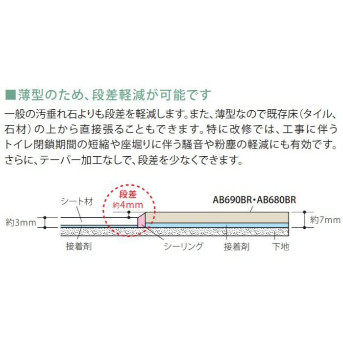 AB680BR#HB3 ハイドロセラ・フロアPU（薄型） 600×800角 平 BⅠ施釉 グレーN