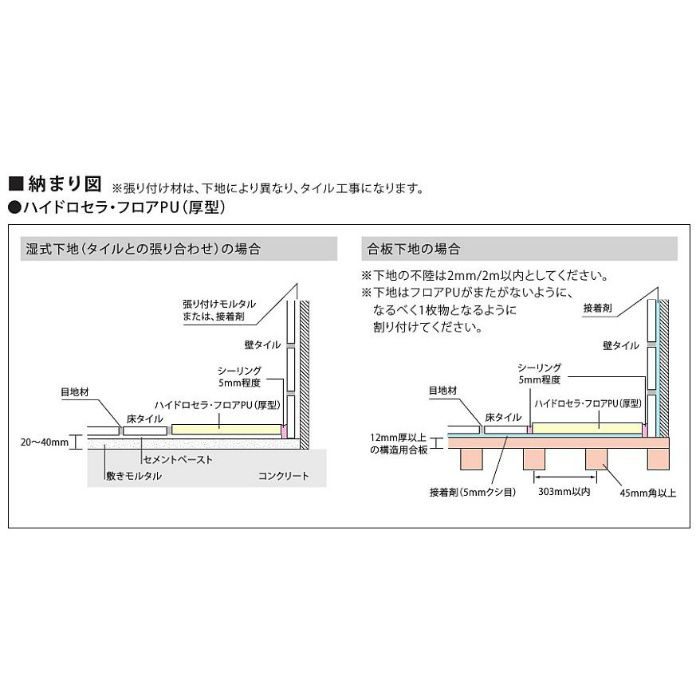 AB690E#HJ1 ハイドロセラ・フロアPU（厚型） 600×900角 平 ダークグレー（5分つや）