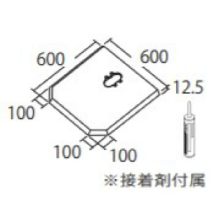 AB660S#HD4 ハイドロセラ・フロアPUS 床置小便器用 600×600 ブラックストーン TOTO【アウンワークス通販】