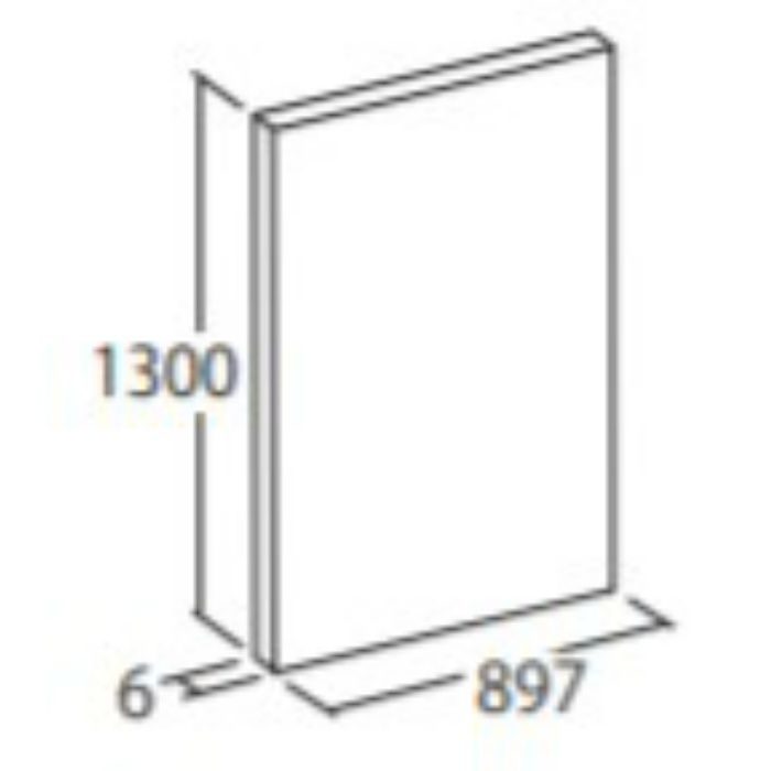 AGH100#HM12 ハイドロセラ・ウォール 在来施工小便器ライニング前板用 900×1300角 平 モザイク柄 黒マット