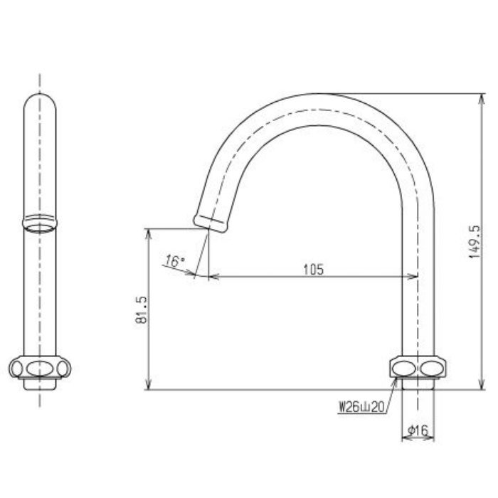 THY206 自在スパウト105mm