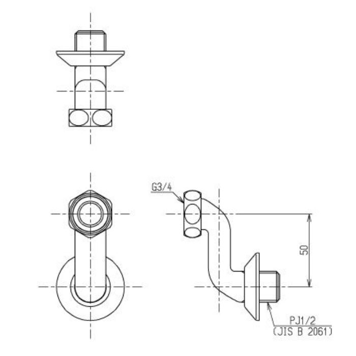 TH456R 取付脚 50mm TOTO【アウンワークス通販】