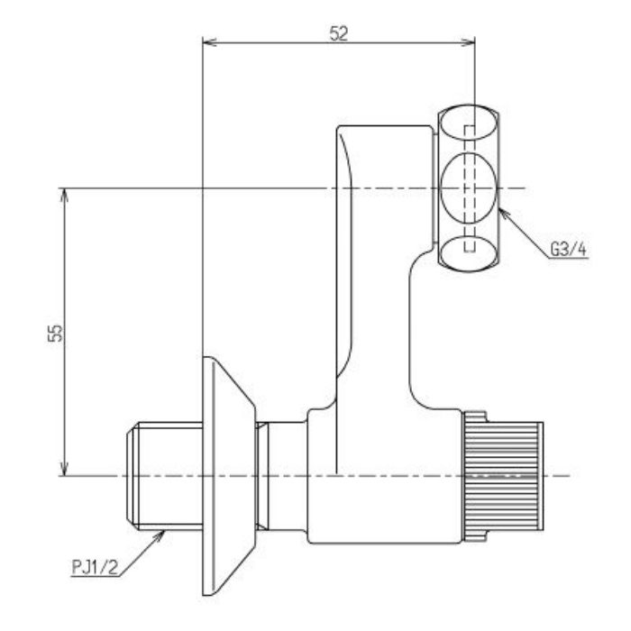 TH740-1 止水栓付取付脚 寒冷地用 55mm