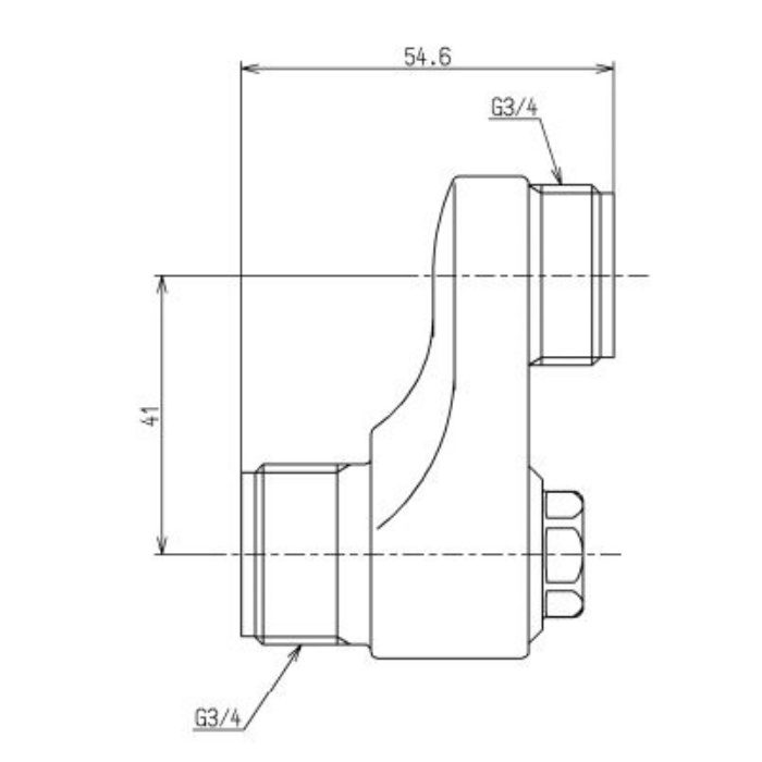 THD94-2 止水栓付取替用脚 2ハンドル取替サーモ用