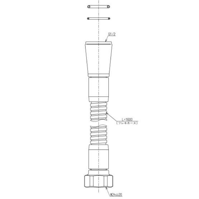THY478FLLN シャワーホース フレキシブルホース 1600mm【TOTO】