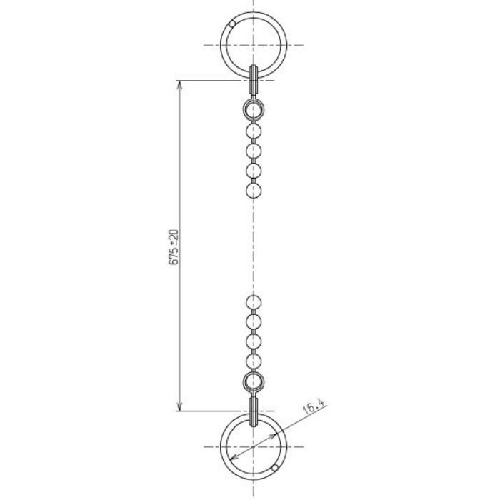 THYD25 浴室用玉鎖 バス用 675mm【TOTO】