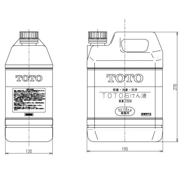 THZ4 石けん液 4L TOTO【アウンワークス通販】