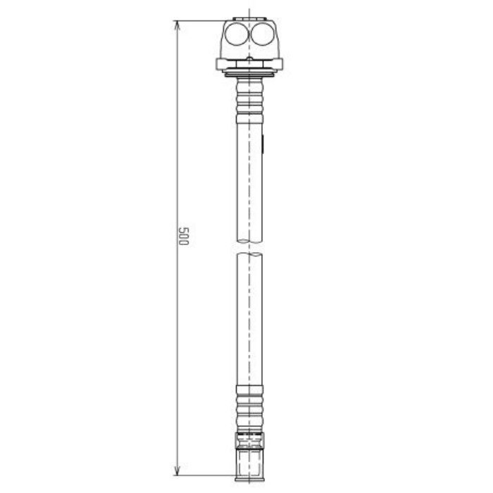 TNY99LSX50 フレキホース キッチン用 ワンタッチ式水栓用 長さ500mm