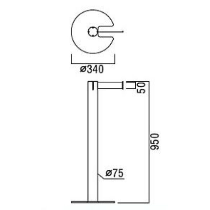 UP-401-30-03-STG ポールガイド ベルトインパーティション ポールライン スタッキング仕様 シルバー＋シグナルレッド