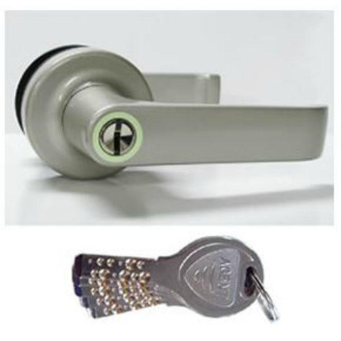 【入荷待ち】LS-100 インテグラルロック取替用レバーハンドル錠 1スピンドル型 鍵付用 シルバー【セール開催中】