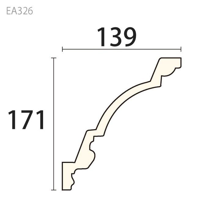 EA326 エレガンスPU製 内装用 モールディング ［171×139］ 2300mm【セール開催中】