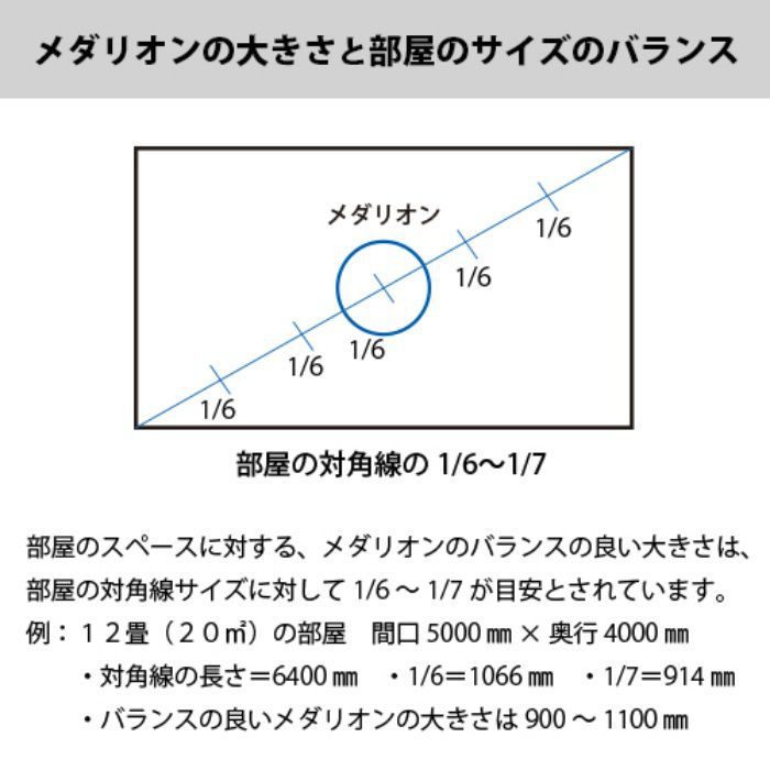 EF132 エレガンスPU製 内装用 メダリオン φ760×48mm