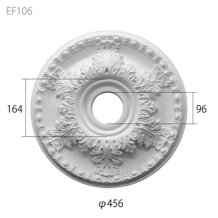 EF106 エレガンスPU製 内装用 メダリオン φ456×48mm【セール開催中】