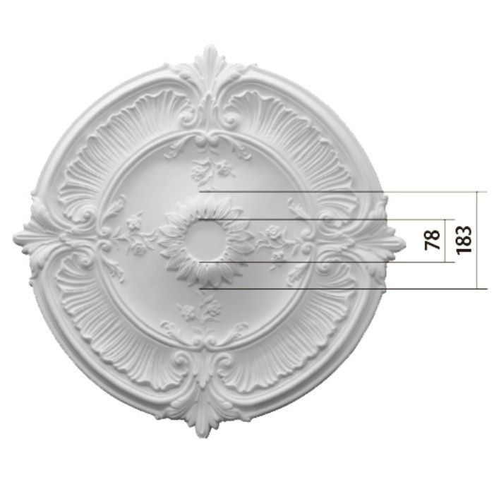 【入荷待ち】EF114 エレガンスPU製 内装用 メダリオン φ756×45mm