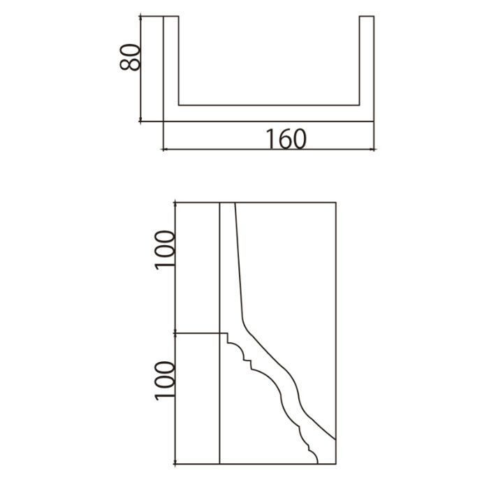EL101J エレガンスPU製 内装用 ジョイント材 160×200×80mm