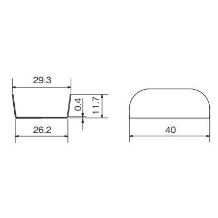 05466 ステン 硝子用笠木チャンネル ジョイント金具 25mm用