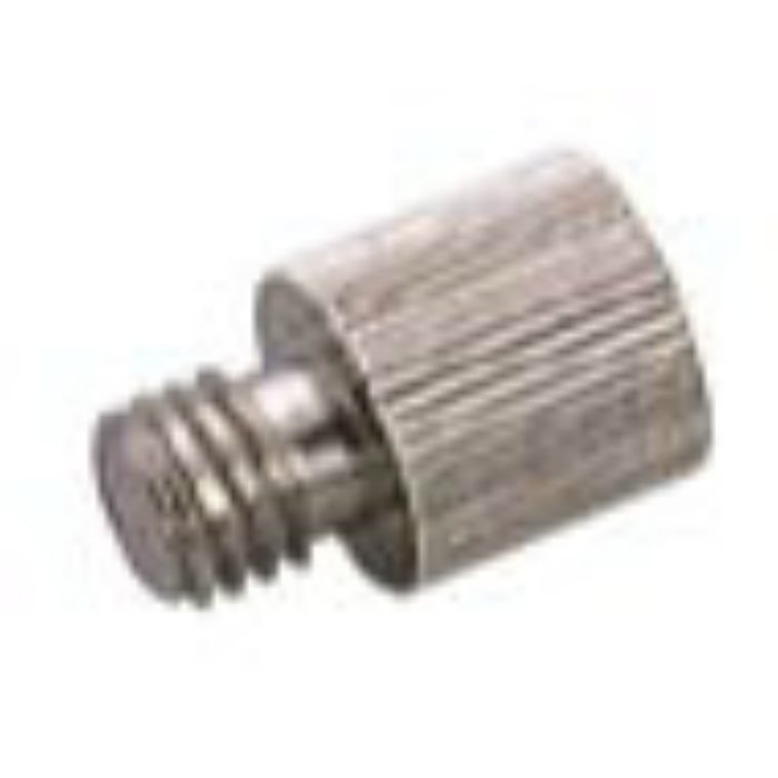 15600 アルミ ダボ棚受ローレット入り5号 12mm×12mm ニッケル 男タイプ