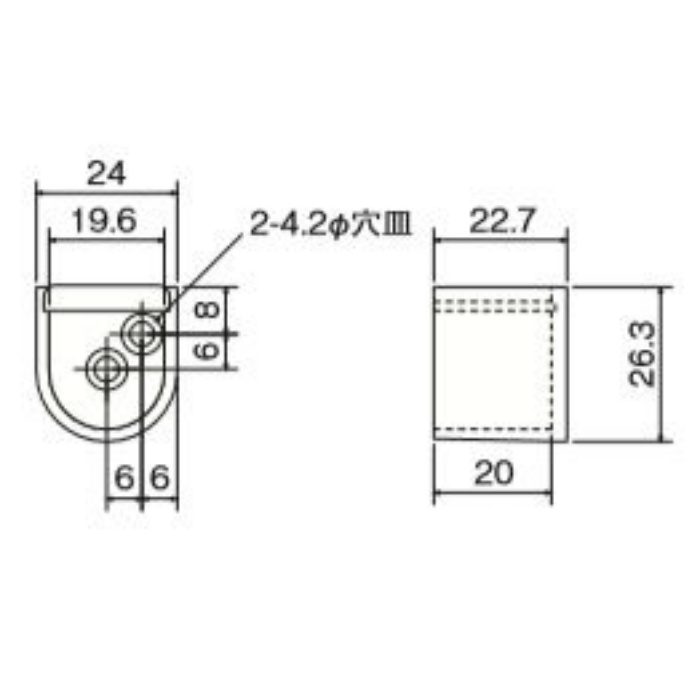 19112 亜鉛ダイカスト D型ソケット 19mm クローム