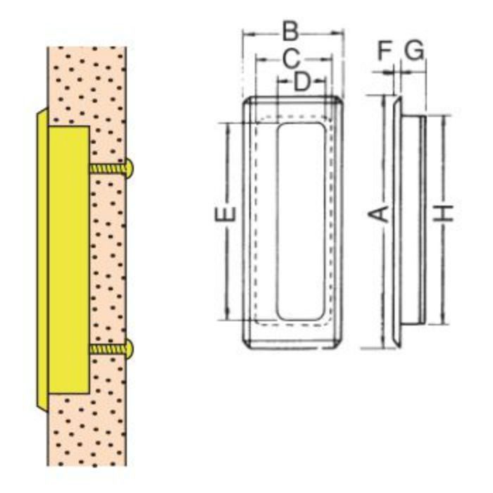 80515 999シリーズ RK‐912 レクタングルプル（長角引手） クローム 85mm