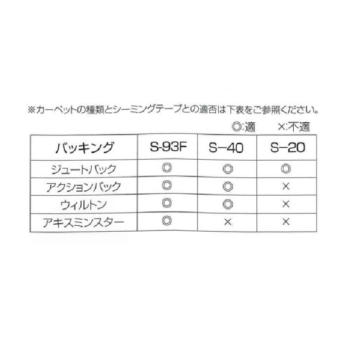 S-40 スティックス シーミングテープ コントラクト 中歩行用 20ｍ巻