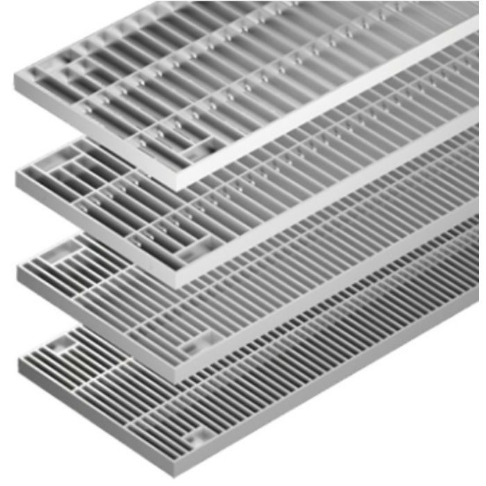 SMQL-13538 P=15 ステンレス製グレーチング ボルト固定式 滑り止め模様付  横断溝・側溝用 ピッチ15mm T－20 350×994×38mm　フタのみ
