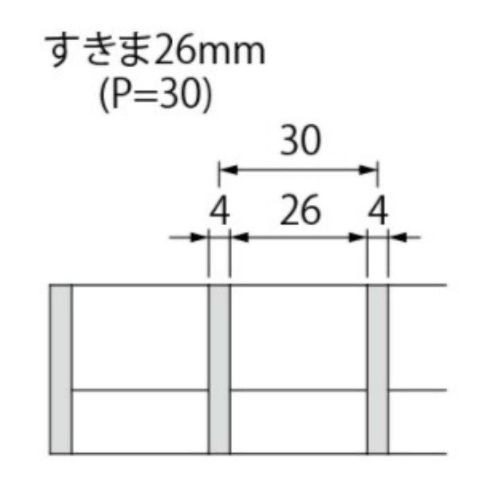 SMGL-14050 P=30 ステンレス製グレーチング ボルト固定式 プレーン