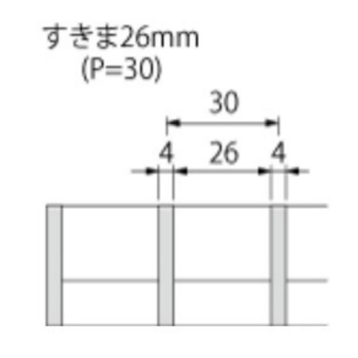 SMW-4450 P=30 ステンレス製グレーチング プレーンタイプ 集水桝用 ピッチ30mm T－20 400×400×50mm　フタのみ