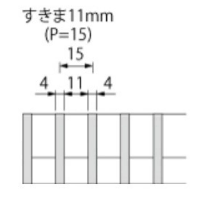 SMW-4515A P=15 枠付 ステンレス製グレーチング プレーンタイプ 集水桝用 ピッチ15mm 受枠付 歩行用 450×450×15mm