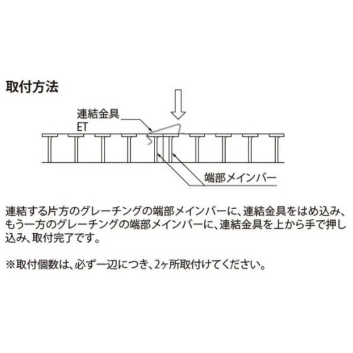 ET-2 連結金具E型（クリップ型） Tバー用