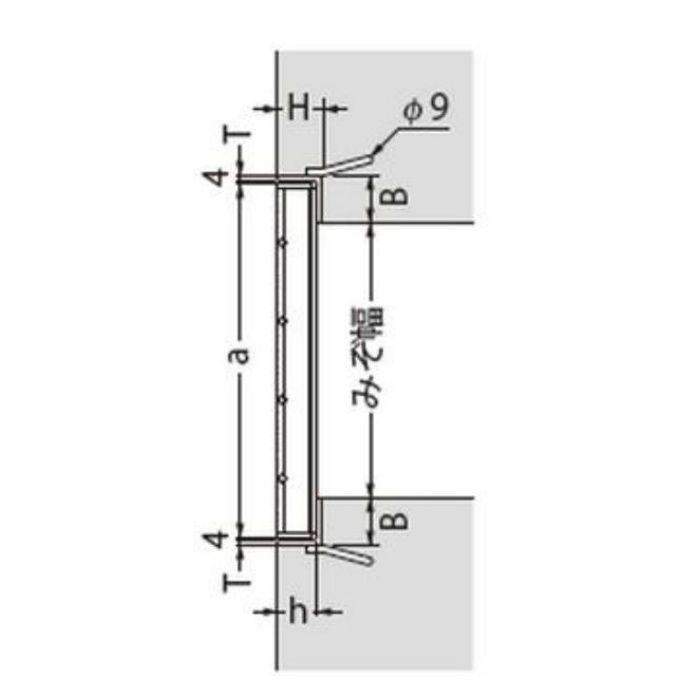 L-25 スチール製グレーチング 受枠 31×60×6　L=2000