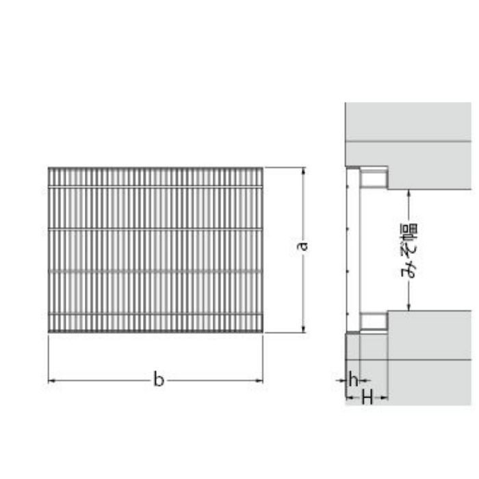 幻想的 カネソウ スチール製グレーチング 細目プレーンタイプ かさあげ